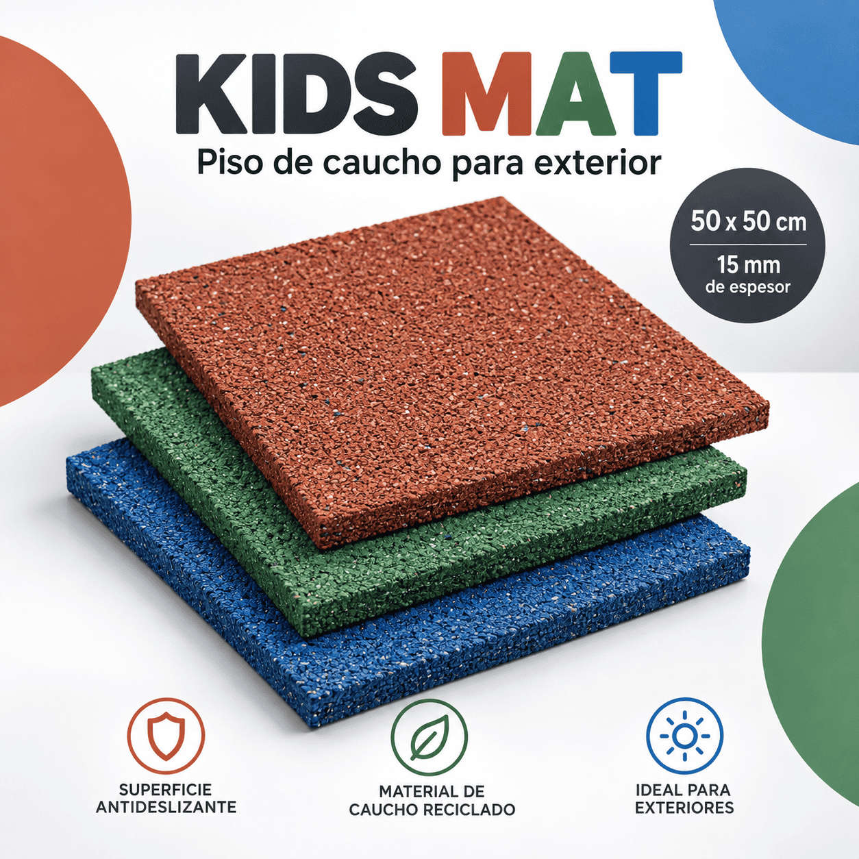 Piso de Caucho para Exterior