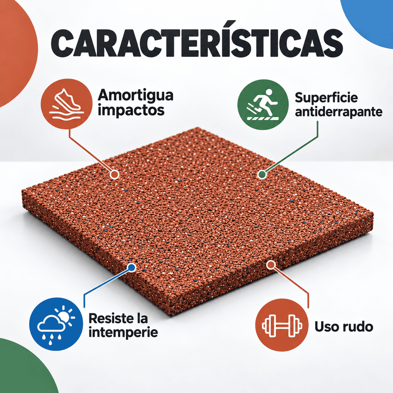 Piso de Caucho para Exterior